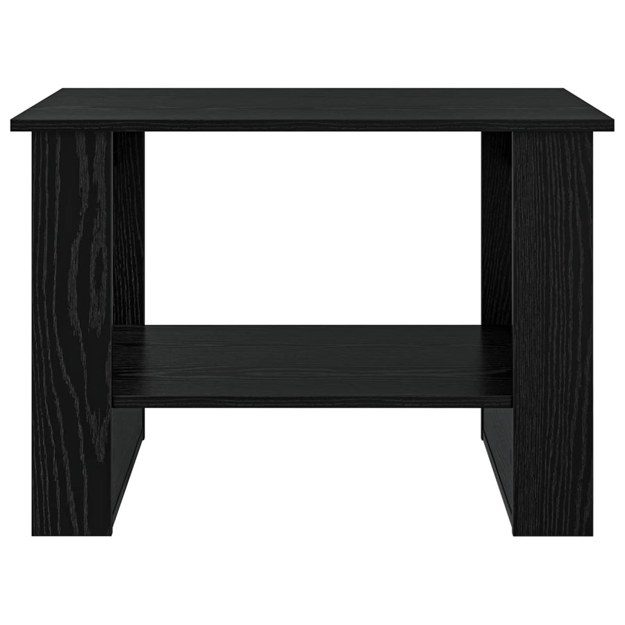 Salontafel Zwart Eiken 72 x 50 x 50 cm Bewerkt hout