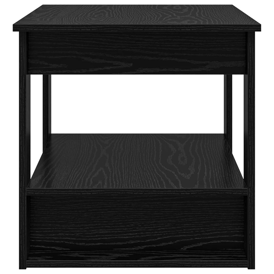 Salontafel Zwart Eiken 72 x 50 x 50 cm Bewerkt hout