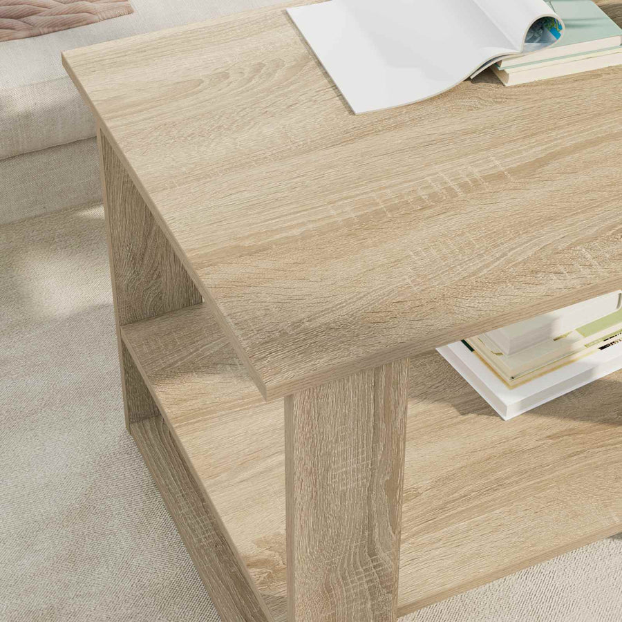 Salontafel Sonoma Eiken 72 x 50 x 50 cm Bewerkt hout