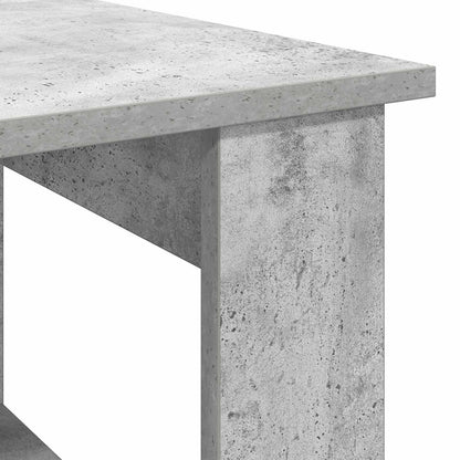 Salontafel Beton Grijs 72 x 50 x 50 cm Bewerkt hout