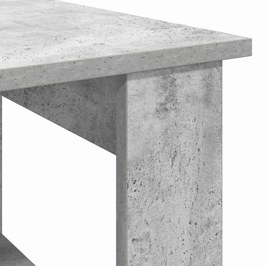 Salontafel Beton Grijs 72 x 50 x 50 cm Bewerkt hout