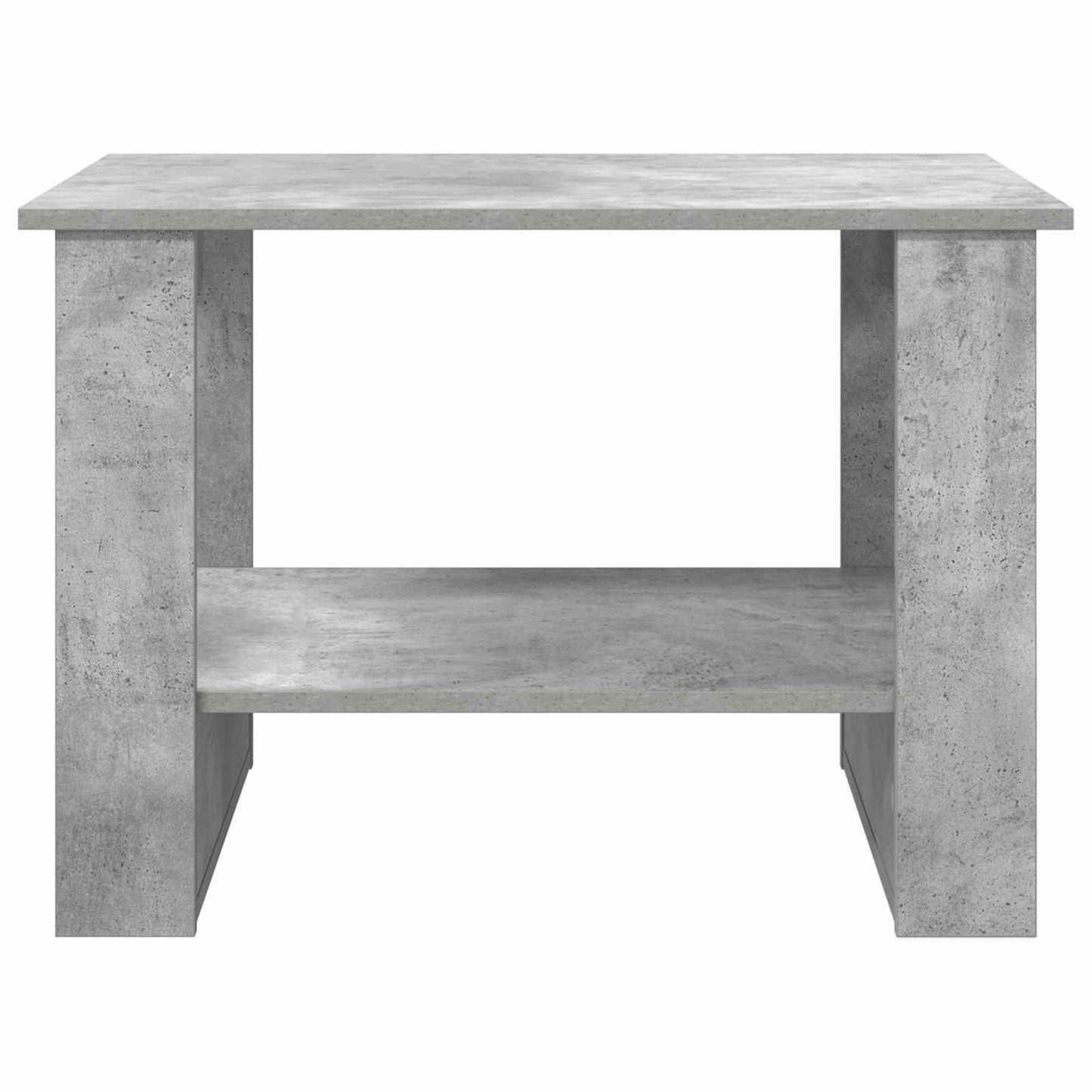 Salontafel Beton Grijs 72 x 50 x 50 cm Bewerkt hout