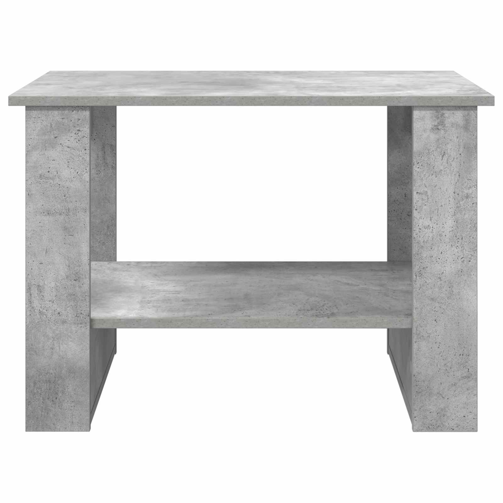 Salontafel Beton Grijs 72 x 50 x 50 cm Bewerkt hout