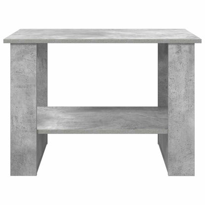 Salontafel Beton Grijs 72 x 50 x 50 cm Bewerkt hout