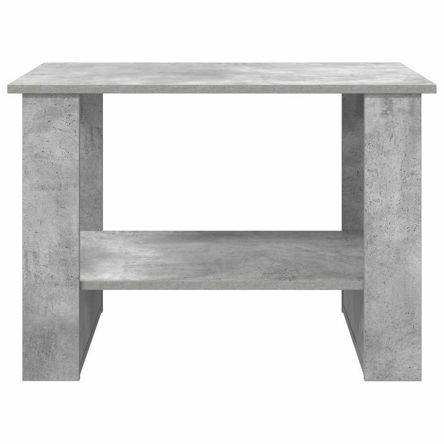 Salontafel Beton Grijs 72 x 50 x 50 cm Bewerkt hout