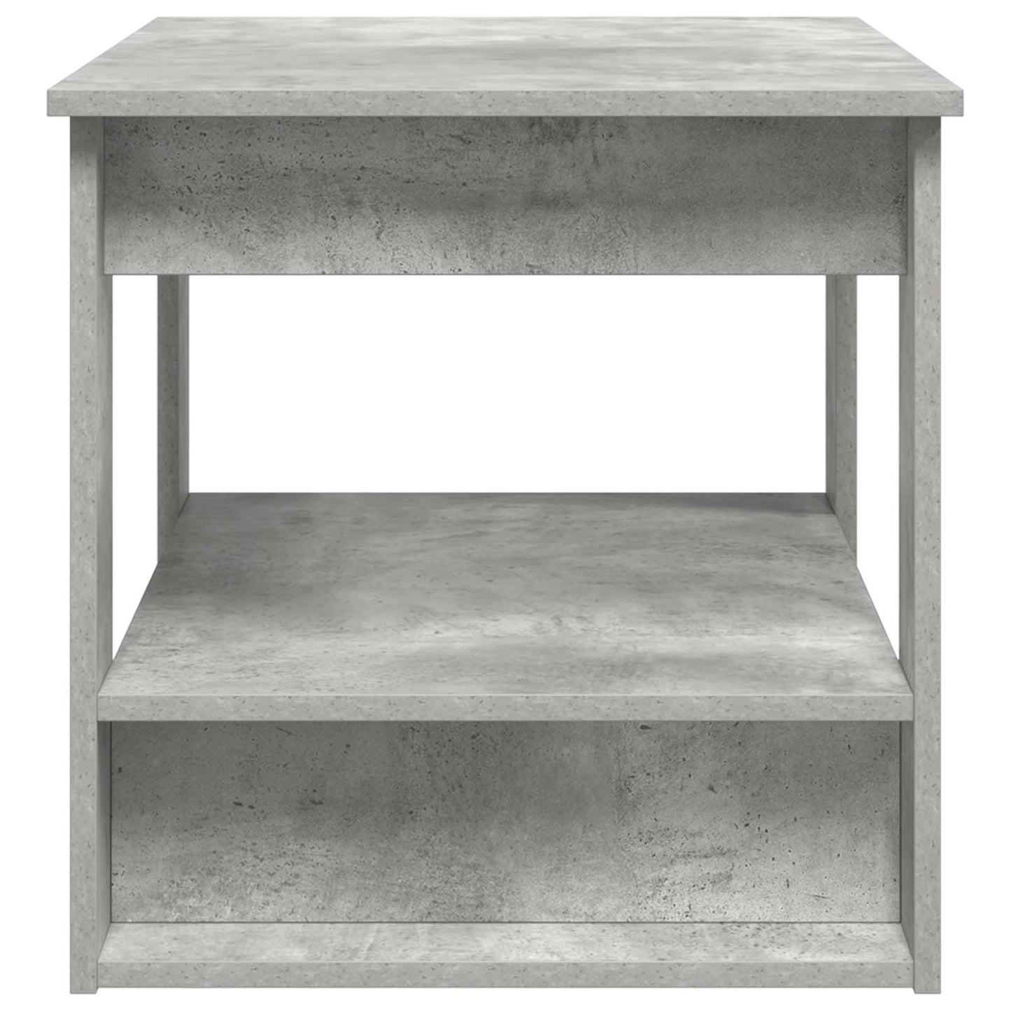 Salontafel Beton Grijs 72 x 50 x 50 cm Bewerkt hout