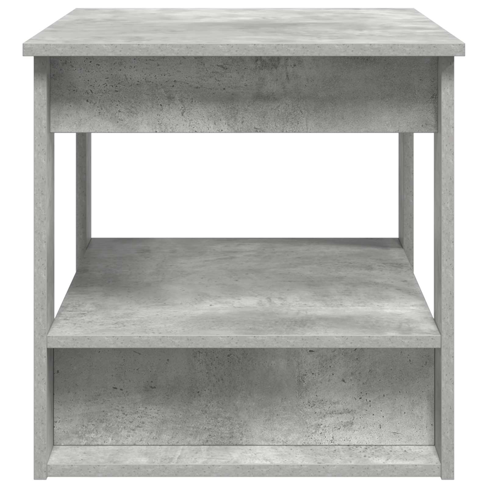Salontafel Beton Grijs 72 x 50 x 50 cm Bewerkt hout