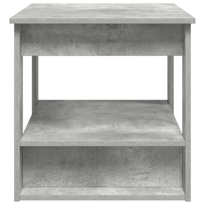 Salontafel Beton Grijs 72 x 50 x 50 cm Bewerkt hout