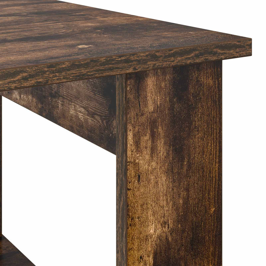 Salontafel Gerookt eiken 72 x 50 x 50 cm Bewerkt hout