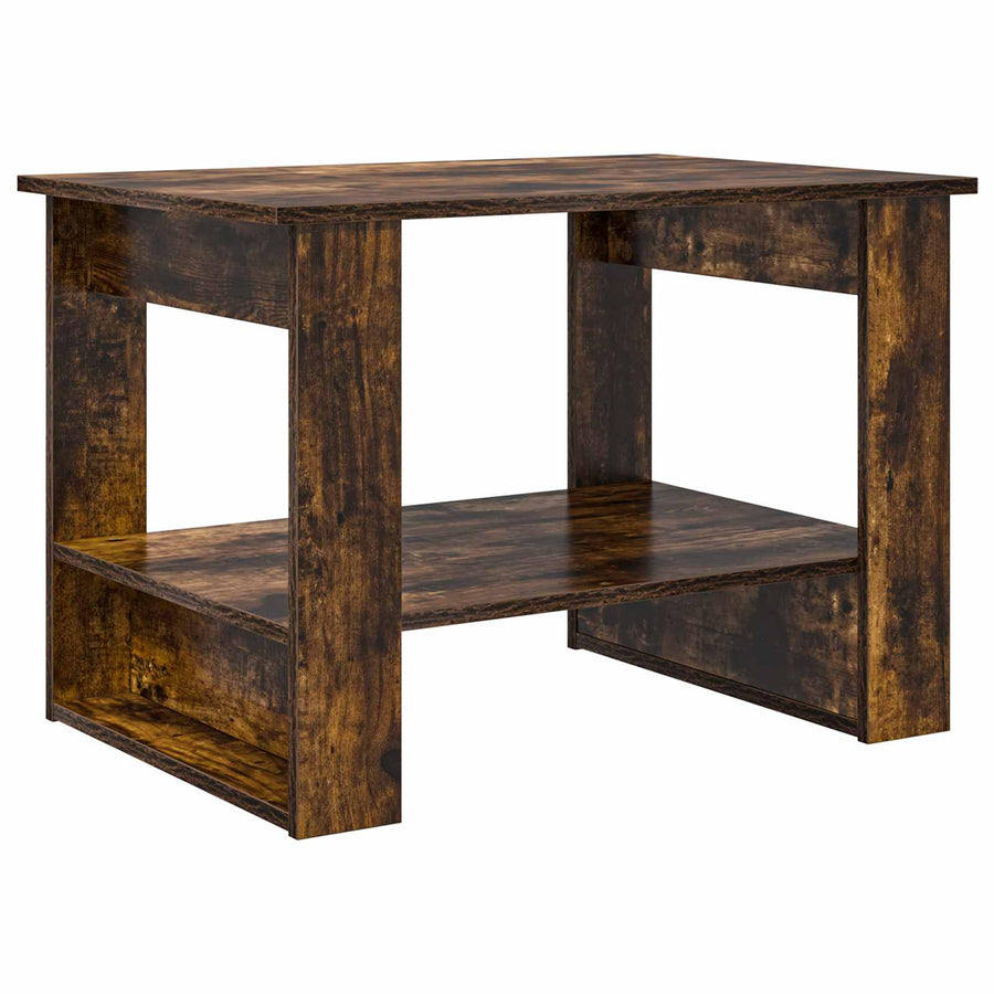 Salontafel Gerookt eiken 72 x 50 x 50 cm Bewerkt hout
