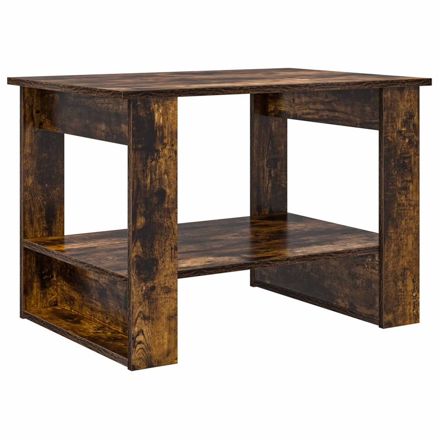 Salontafel Gerookt eiken 72 x 50 x 50 cm Bewerkt hout