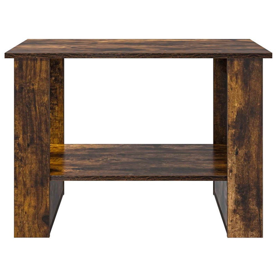 Salontafel Gerookt eiken 72 x 50 x 50 cm Bewerkt hout