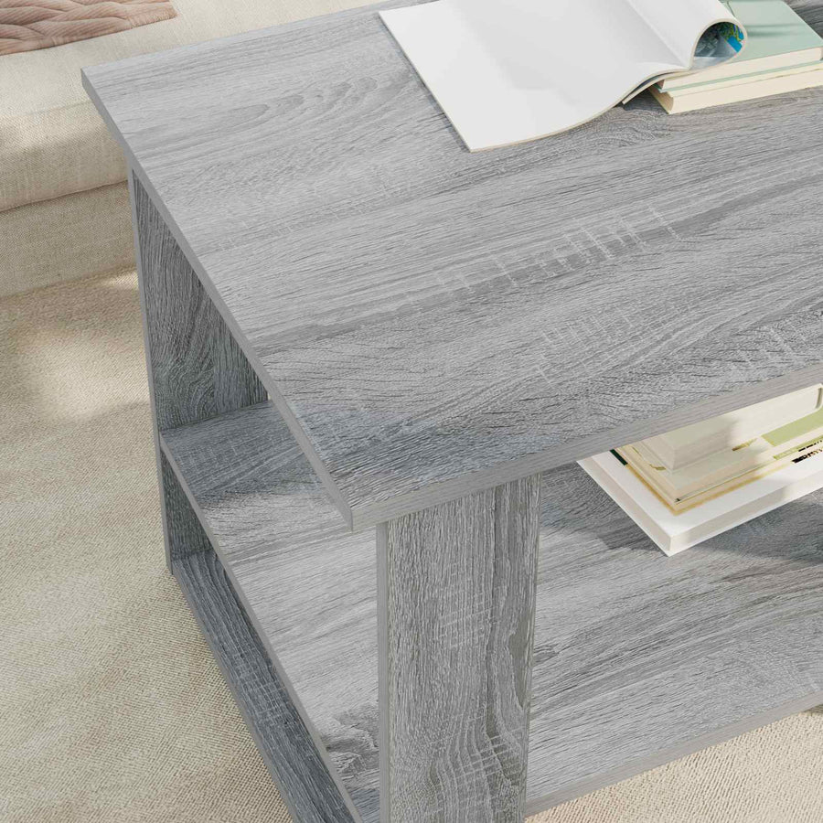 Salontafel Grijs Sonoma 72 x 50 x 50 cm Bewerkt hout