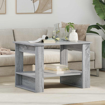 Salontafel Grijs Sonoma 72 x 50 x 50 cm Bewerkt hout