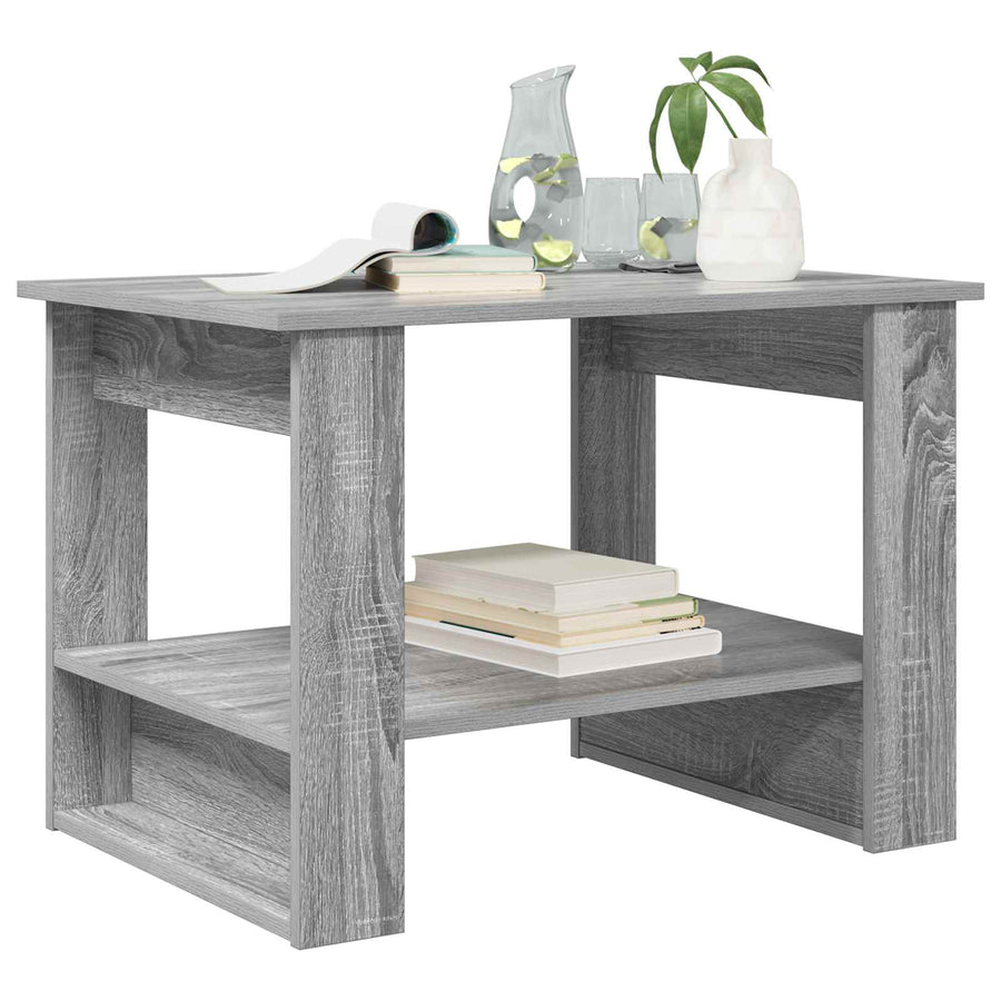 Salontafel Grijs Sonoma 72 x 50 x 50 cm Bewerkt hout