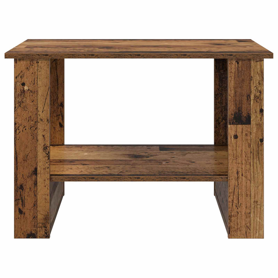 Salontafel Oudhout 72 x 50 x 50 cm Bewerkt hout