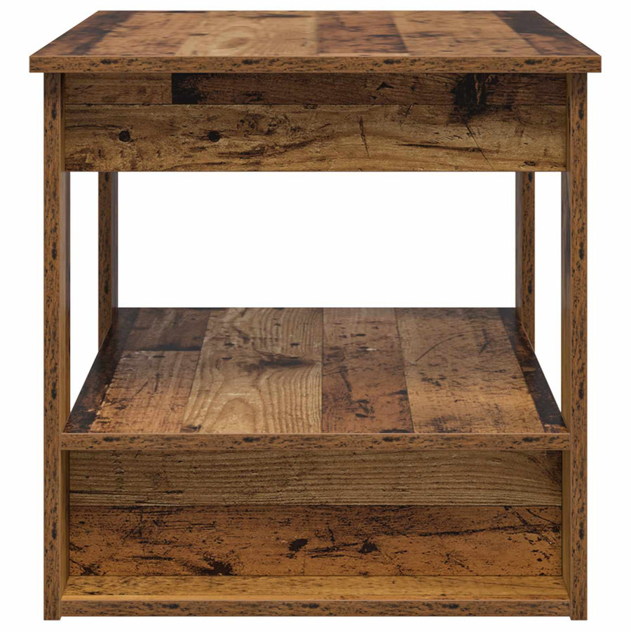 Salontafel Oudhout 72 x 50 x 50 cm Bewerkt hout
