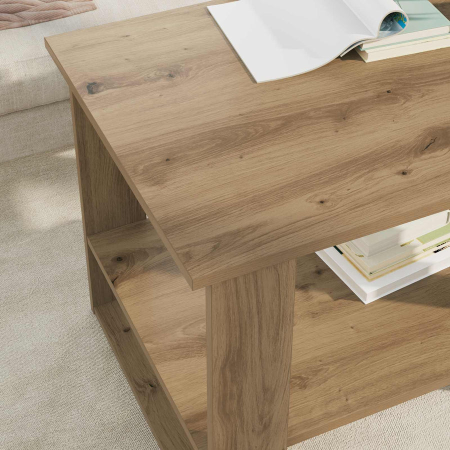 Salontafel Artisan Eiken 72 x 50 x 50 cm Bewerkt hout