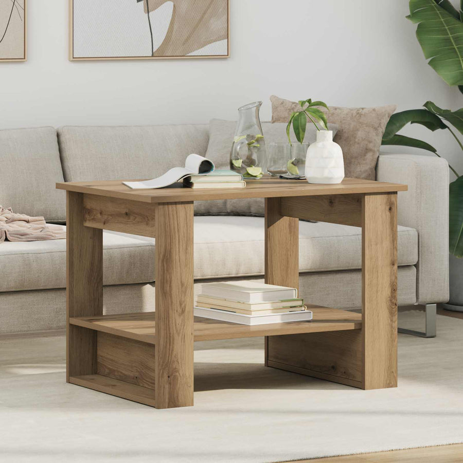 Salontafel Artisan Eiken 72 x 50 x 50 cm Bewerkt hout
