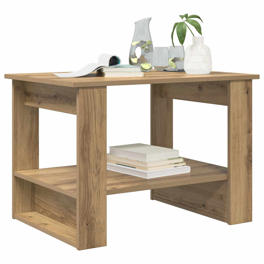 Salontafel Artisan Eiken 72 x 50 x 50 cm Bewerkt hout