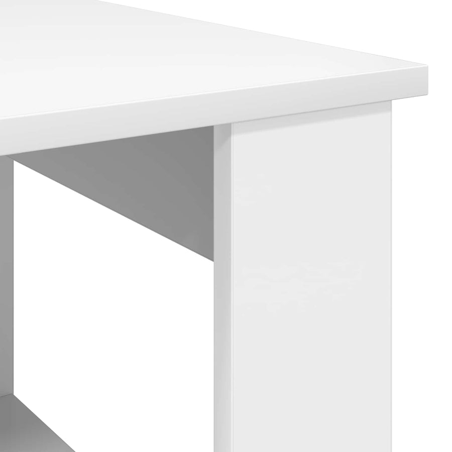 Salontafel Wit 51 x 50 x 50 cm Bewerkt hout
