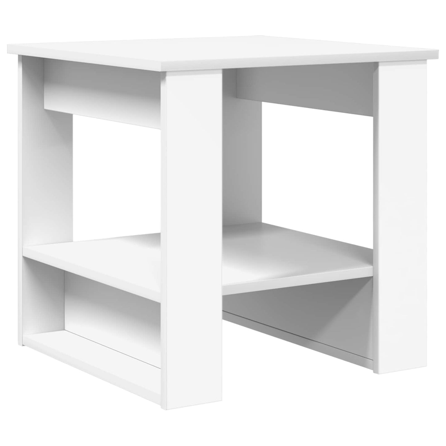 Salontafel Wit 51 x 50 x 50 cm Bewerkt hout