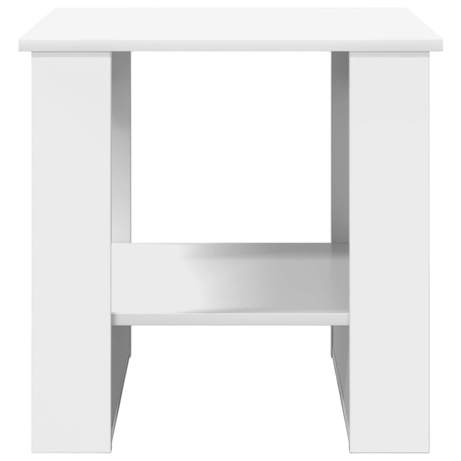 Salontafel Wit 51 x 50 x 50 cm Bewerkt hout