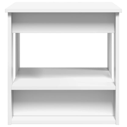 Salontafel Wit 51 x 50 x 50 cm Bewerkt hout