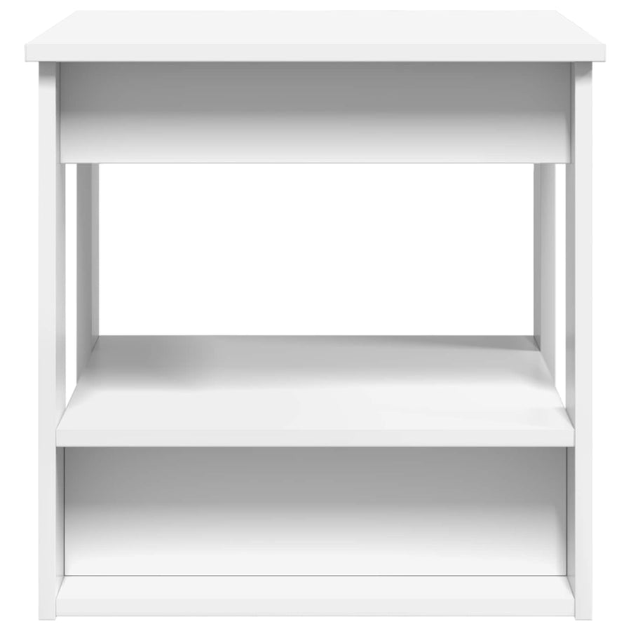 Salontafel Wit 51 x 50 x 50 cm Bewerkt hout
