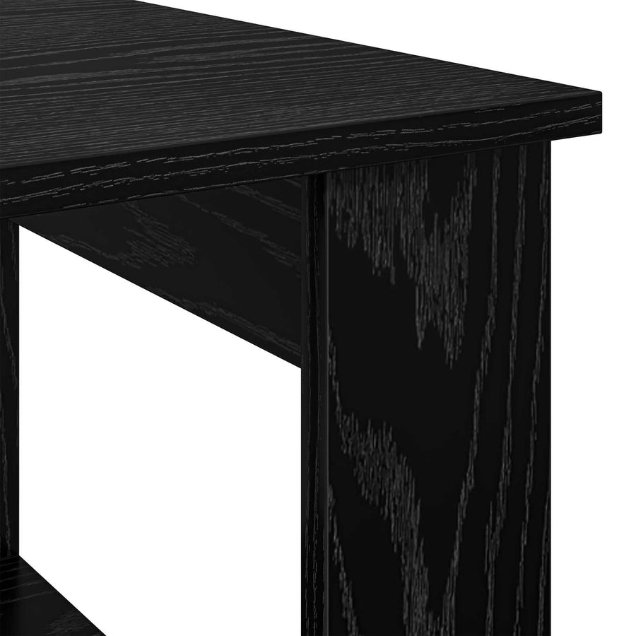 Salontafel Zwart Eiken 51 x 50 x 50 cm Bewerkt hout