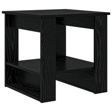 Salontafel Zwart Eiken 51 x 50 x 50 cm Bewerkt hout