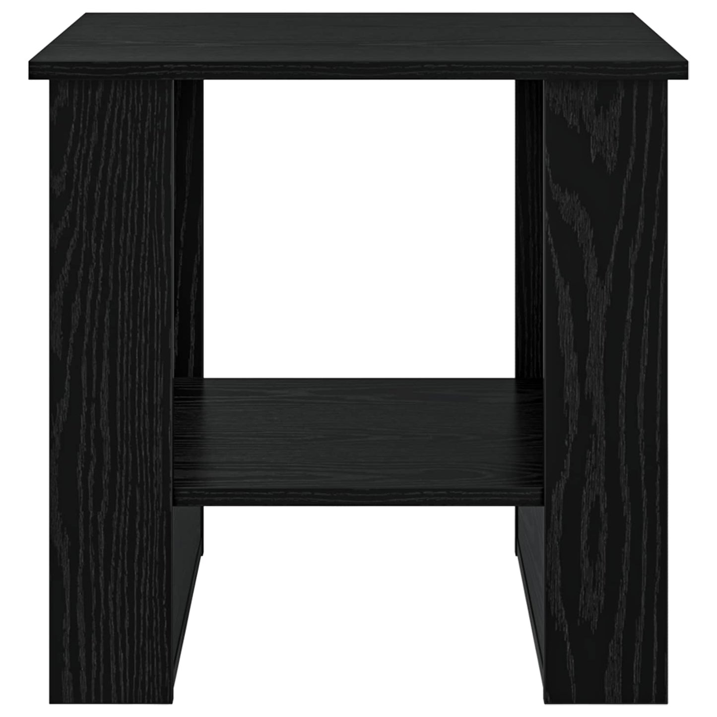 Salontafel Zwart Eiken 51 x 50 x 50 cm Bewerkt hout