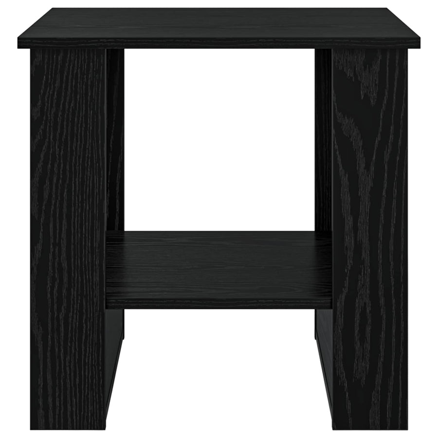 Salontafel Zwart Eiken 51 x 50 x 50 cm Bewerkt hout