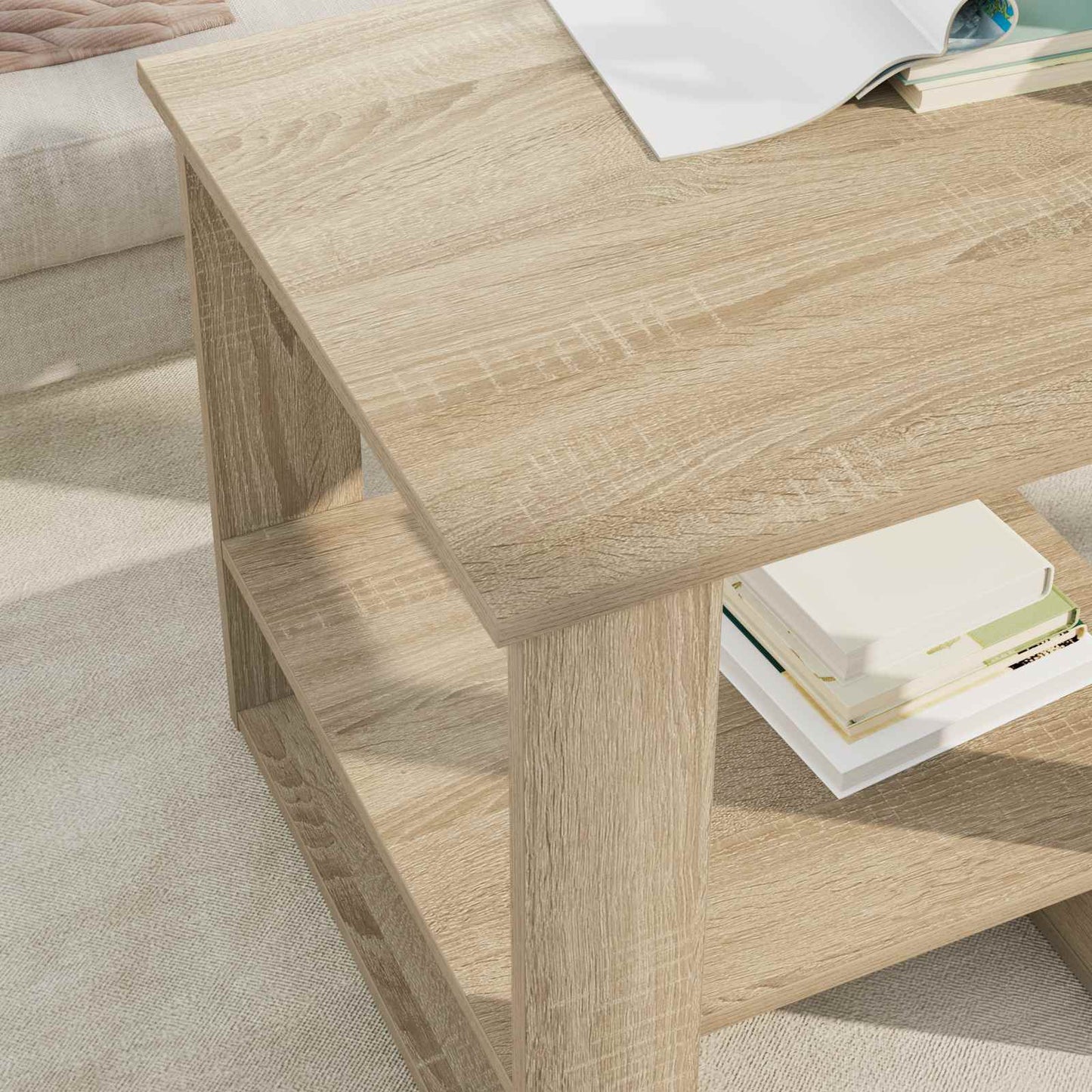Salontafel Sonoma Eiken 51 x 50 x 50 cm Bewerkt hout