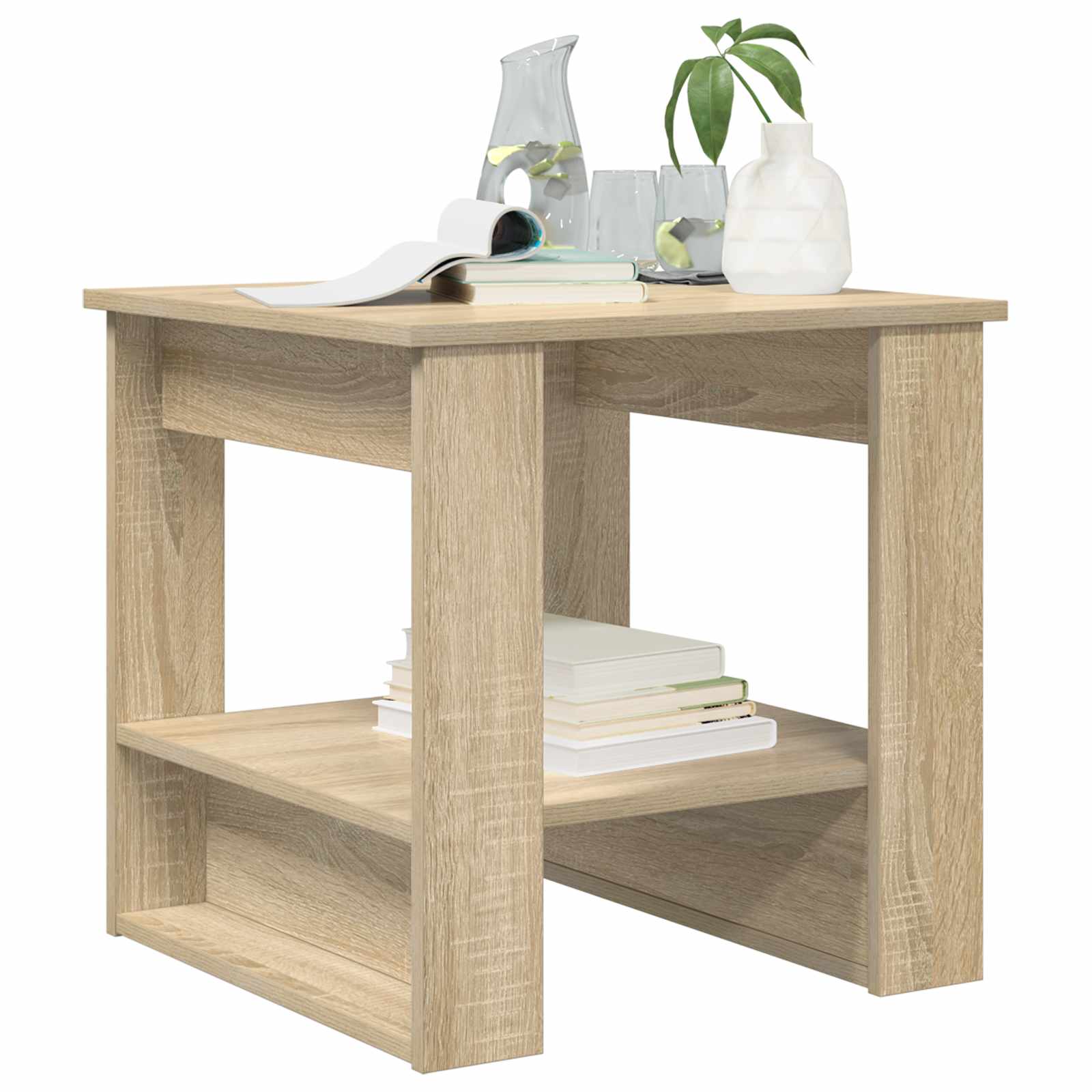 Salontafel Sonoma Eiken 51 x 50 x 50 cm Bewerkt hout