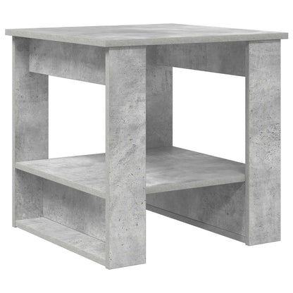 Salontafel Beton Grijs 51 x 50 x 50 cm Bewerkt hout
