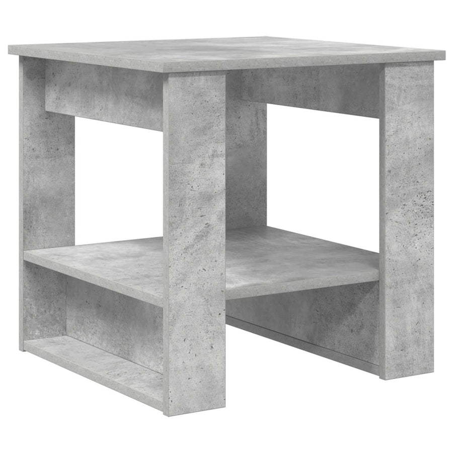Salontafel Beton Grijs 51 x 50 x 50 cm Bewerkt hout