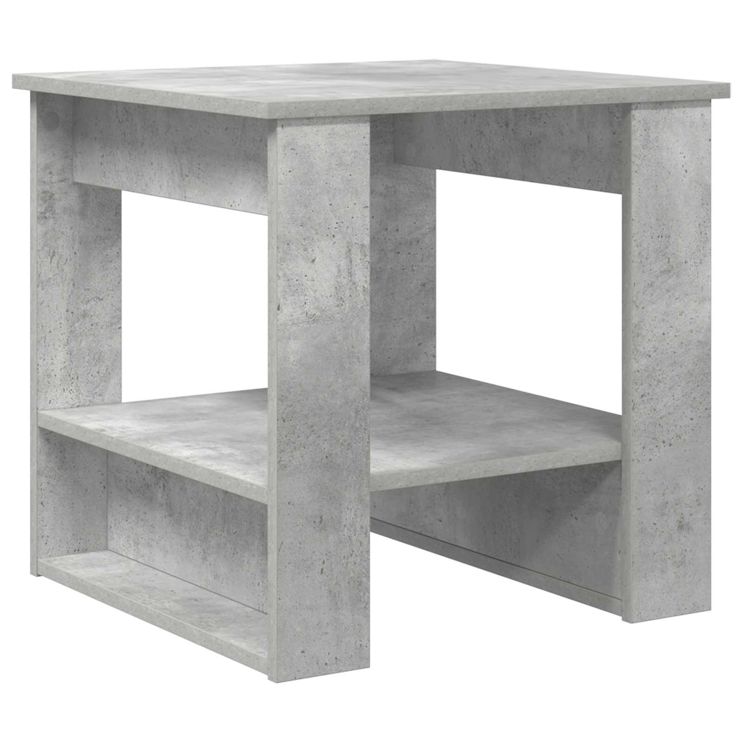 Salontafel Beton Grijs 51 x 50 x 50 cm Bewerkt hout