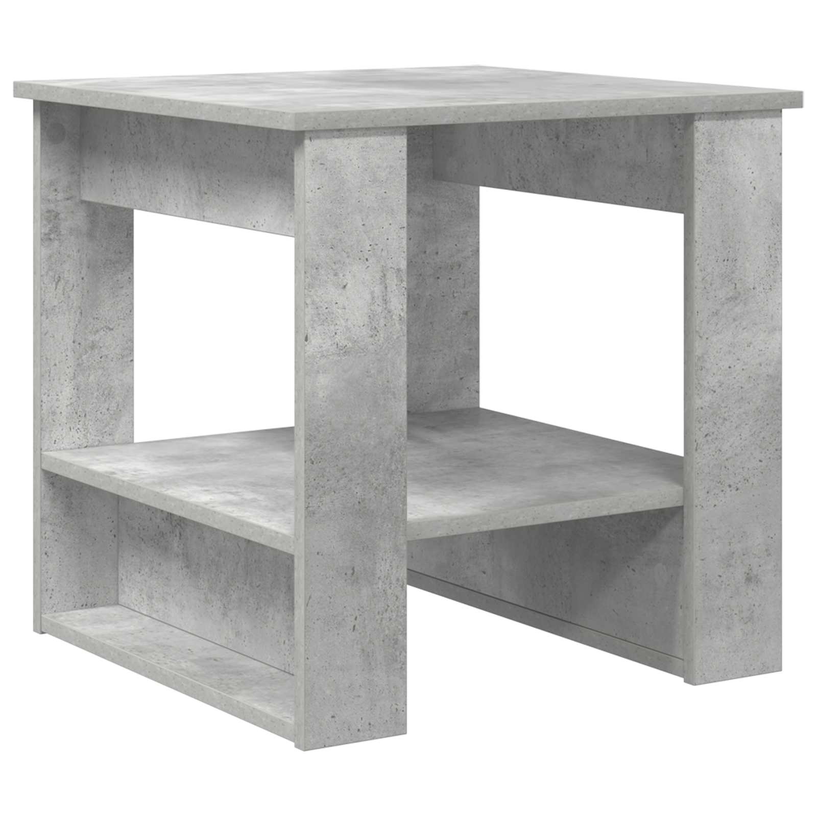 Salontafel Beton Grijs 51 x 50 x 50 cm Bewerkt hout