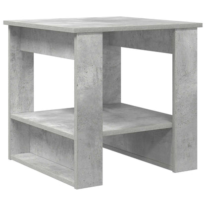 Salontafel Beton Grijs 51 x 50 x 50 cm Bewerkt hout