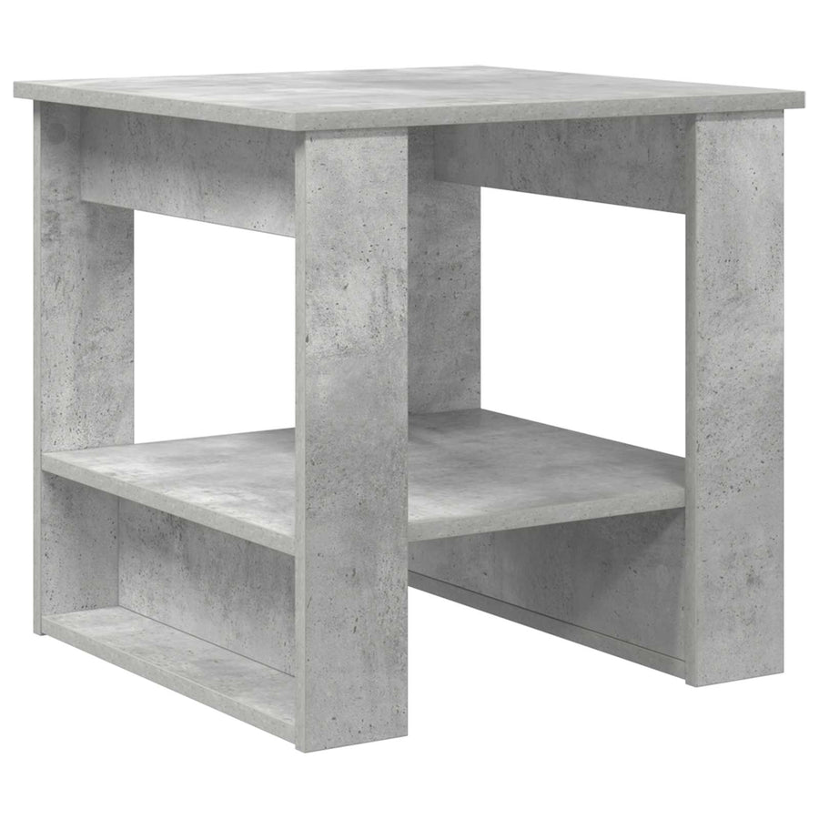 Salontafel Beton Grijs 51 x 50 x 50 cm Bewerkt hout