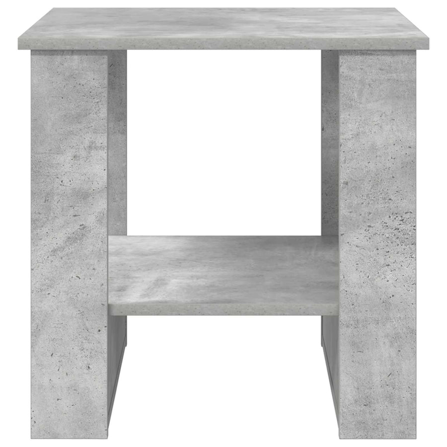 Salontafel Beton Grijs 51 x 50 x 50 cm Bewerkt hout