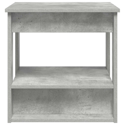 Salontafel Beton Grijs 51 x 50 x 50 cm Bewerkt hout