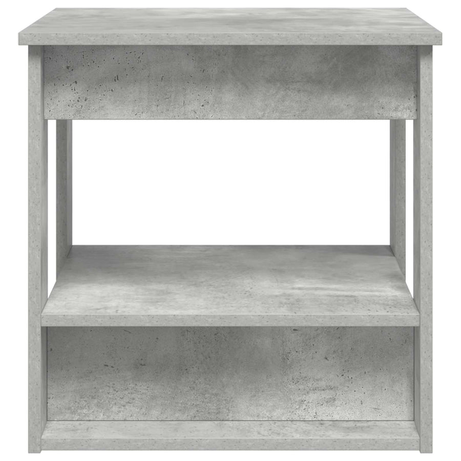 Salontafel Beton Grijs 51 x 50 x 50 cm Bewerkt hout