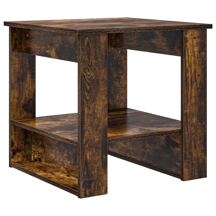 Salontafel Gerookt eiken 51 x 50 x 50 cm Bewerkt hout