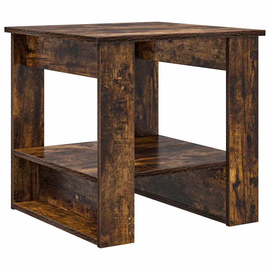 Salontafel Gerookt eiken 51 x 50 x 50 cm Bewerkt hout