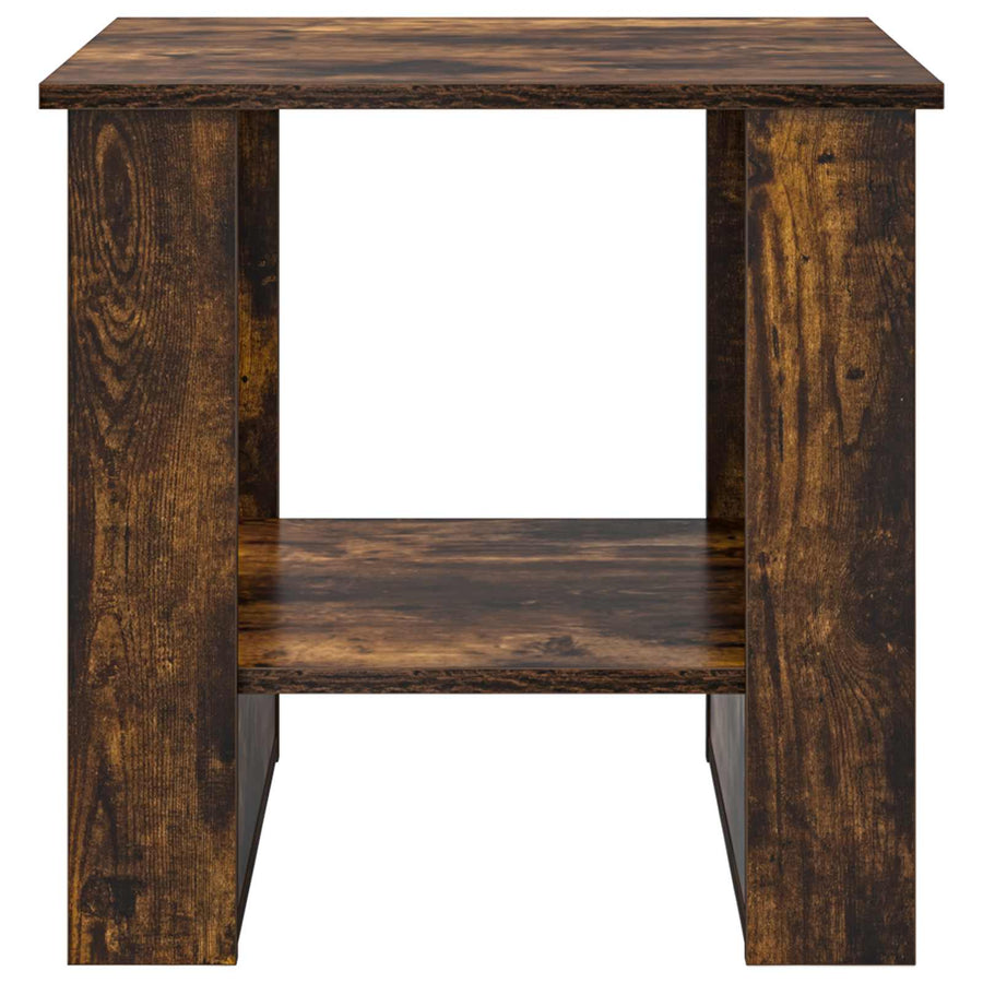 Salontafel Gerookt eiken 51 x 50 x 50 cm Bewerkt hout