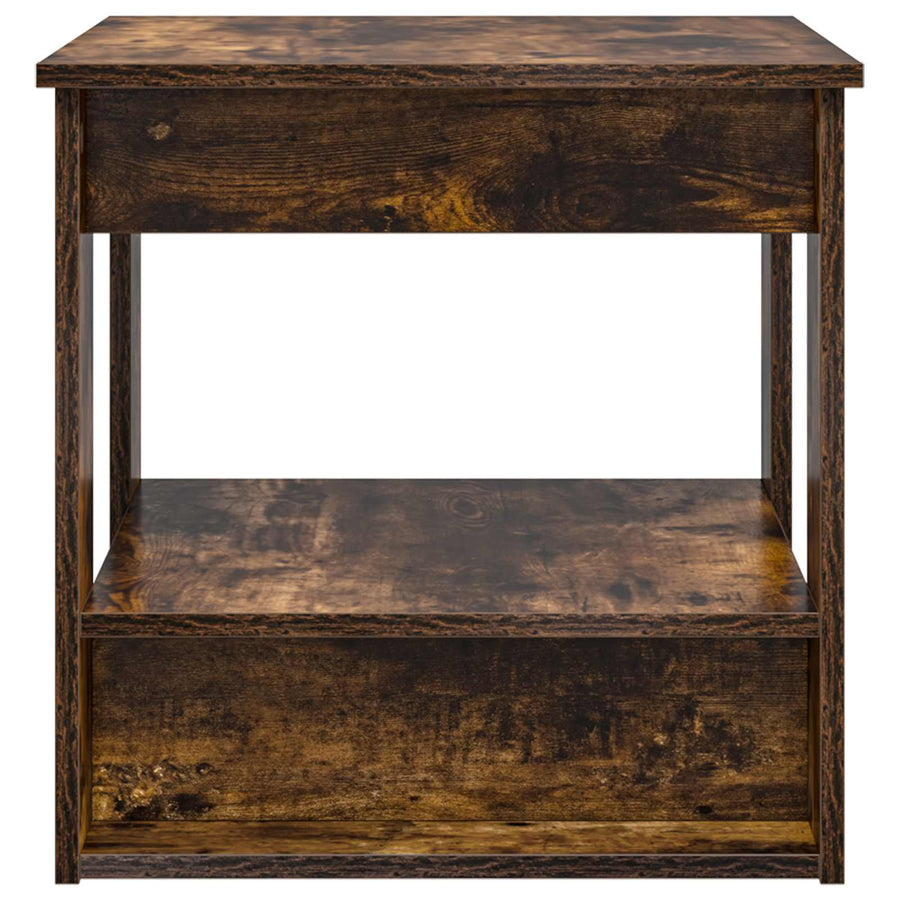 Salontafel Gerookt eiken 51 x 50 x 50 cm Bewerkt hout