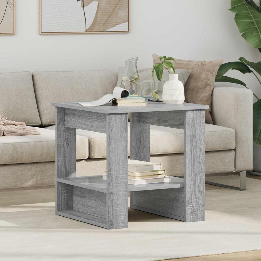 Salontafel Grijs Sonoma 51 x 50 x 50 cm Bewerkt hout