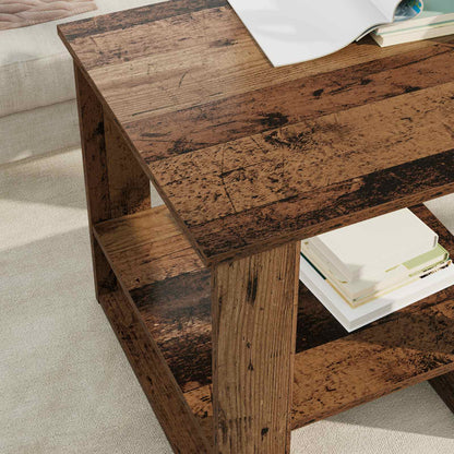 Salontafel Oudhout 51 x 50 x 50 cm Bewerkt hout